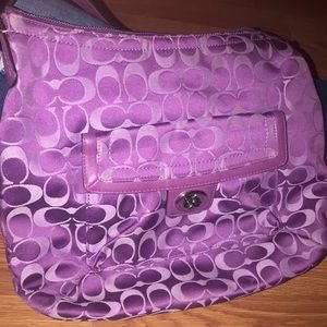 Purple coach purse